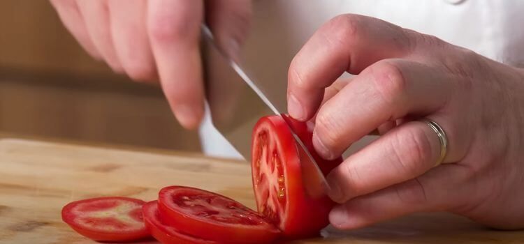 Slicing a tomato test